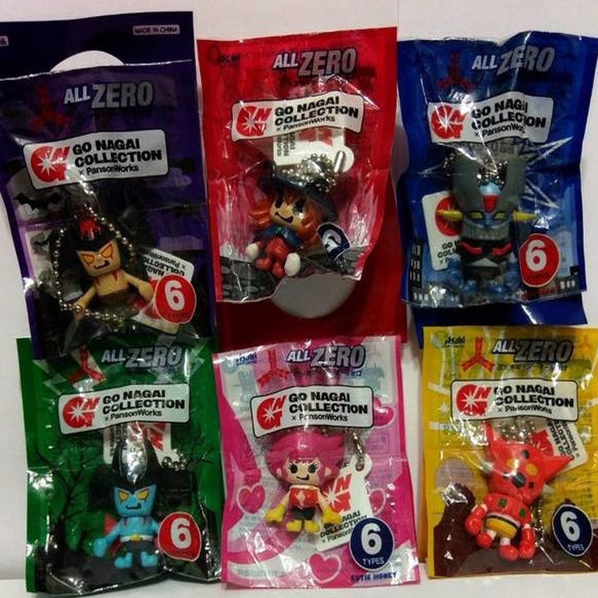 All Zero Asahi Go Nagai Collection 6 Swing Strap Figure Set