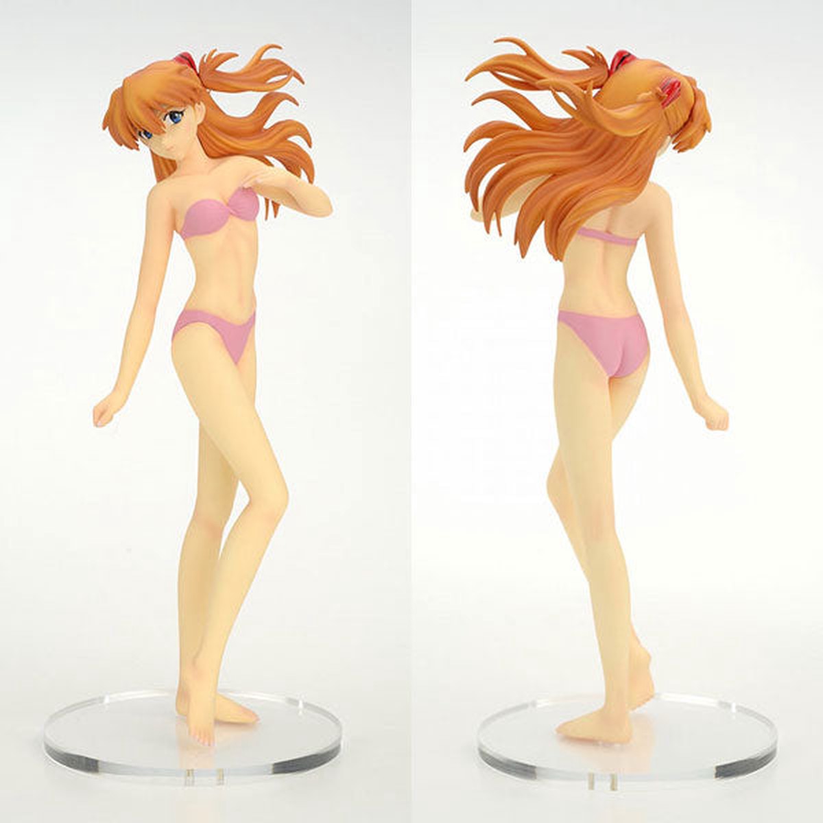 Aizu 1/8 Neon Genesis Evangelion Asuka Langley Souryu Langlay Bikini Swimsuit Pink ver Cold Cast Resin Statue Collection Figure